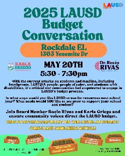 Flyer for LAUSD Budget